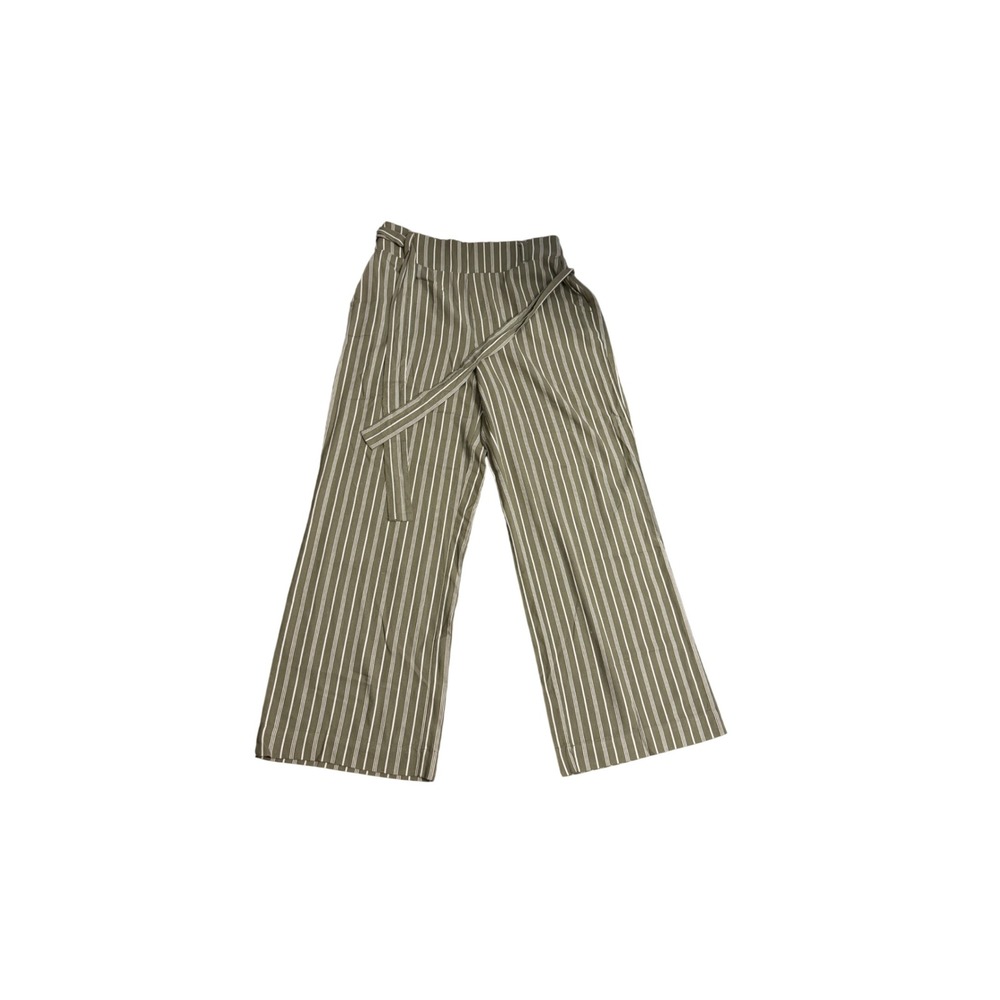838. SoundStyle NYLA Women Green Linen Pants Sz M Lightweight Casual Relaxed Fit